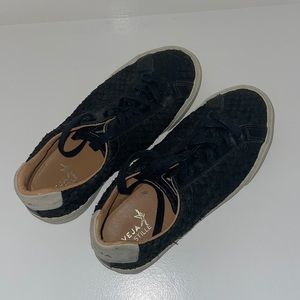 Veja black snakeskin